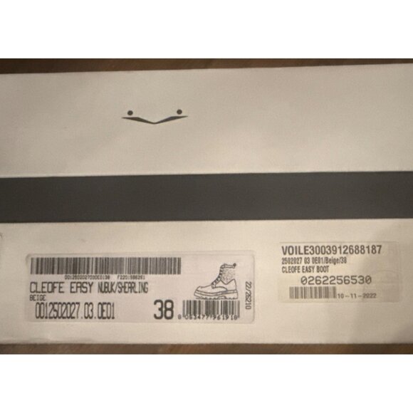 Voile Blanche Cleofe Beige Shearling Leather Booties for Women Size 38 EU New - Picture 2 of 12